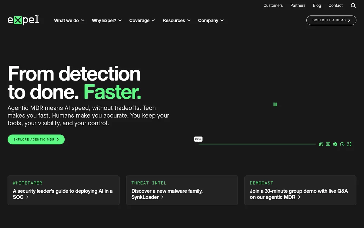 Expel homepage