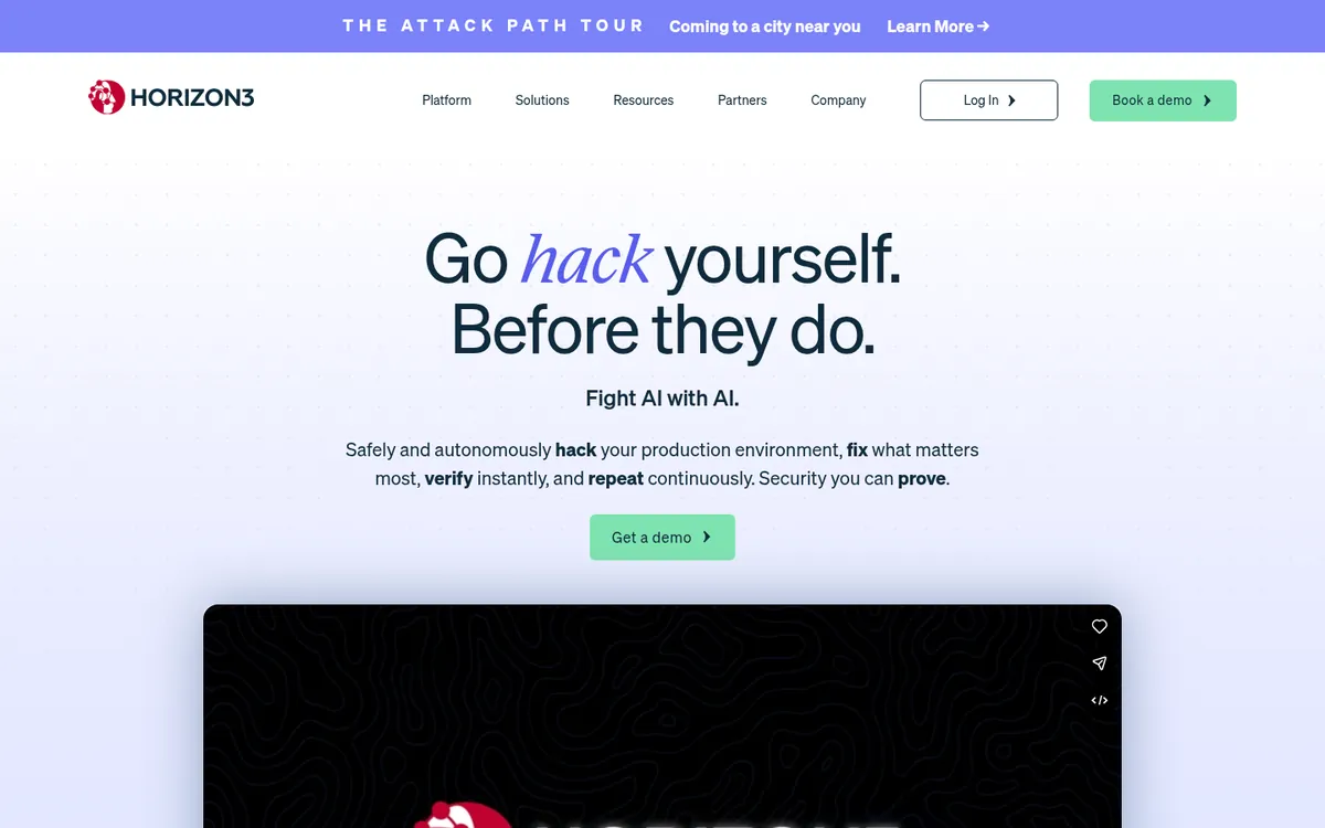 Horizon3.ai homepage