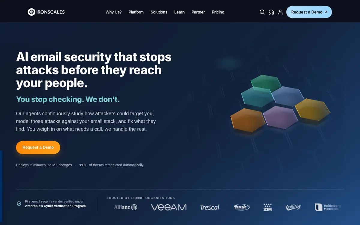 IRONSCALES homepage