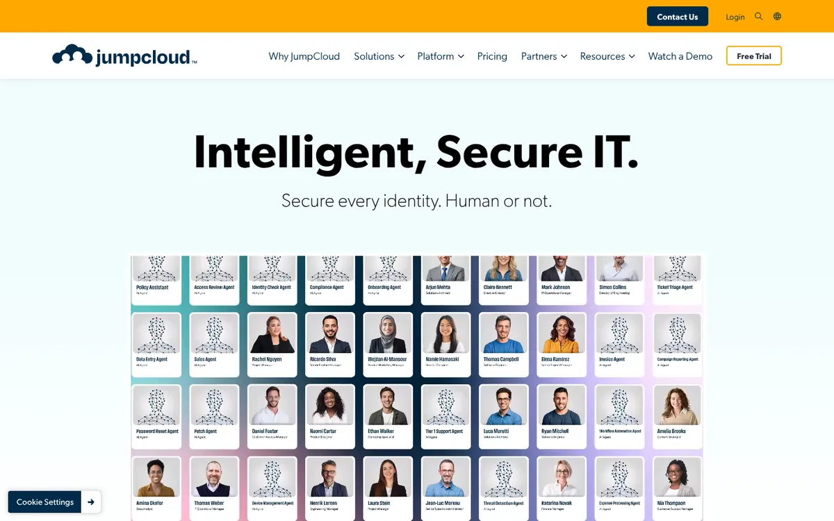 JumpCloud homepage